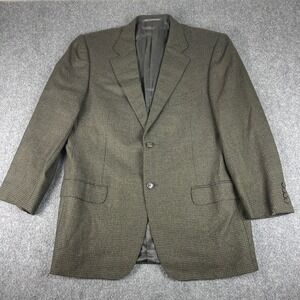 Ermenegildo Zegna Blazer Size 52 Green Plaid Beecroft & Bull Wool Jacket Men's